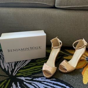 Rose Gold Benjamin Walk 4 Inch Toe Wedges